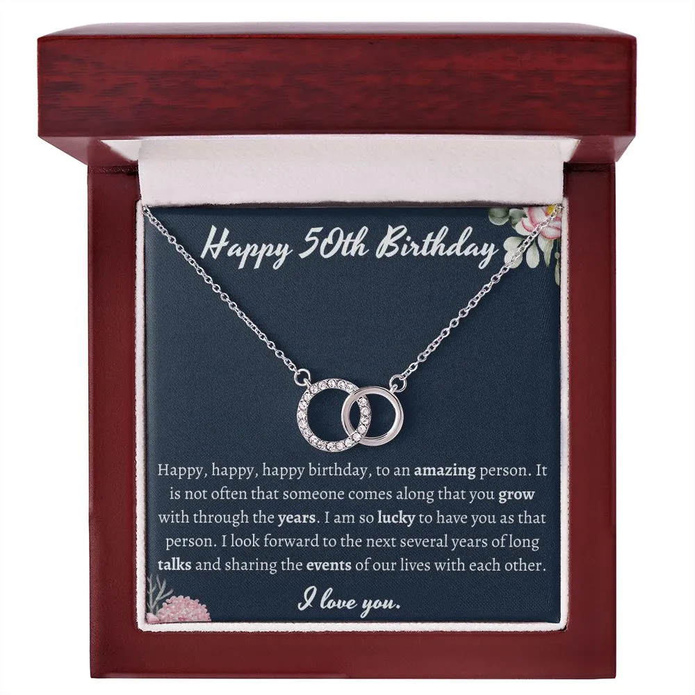 Happy 50th Birthday Pair Necklace