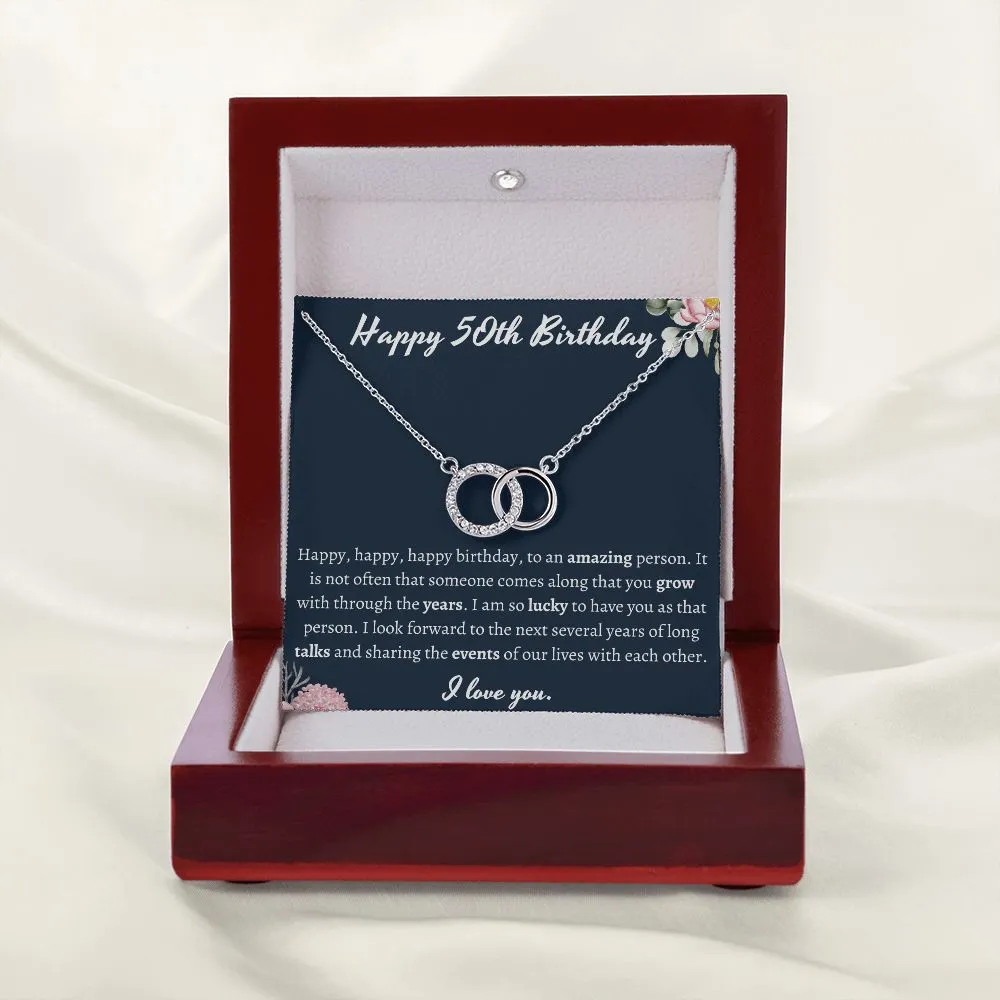 Happy 50th Birthday Pair Necklace
