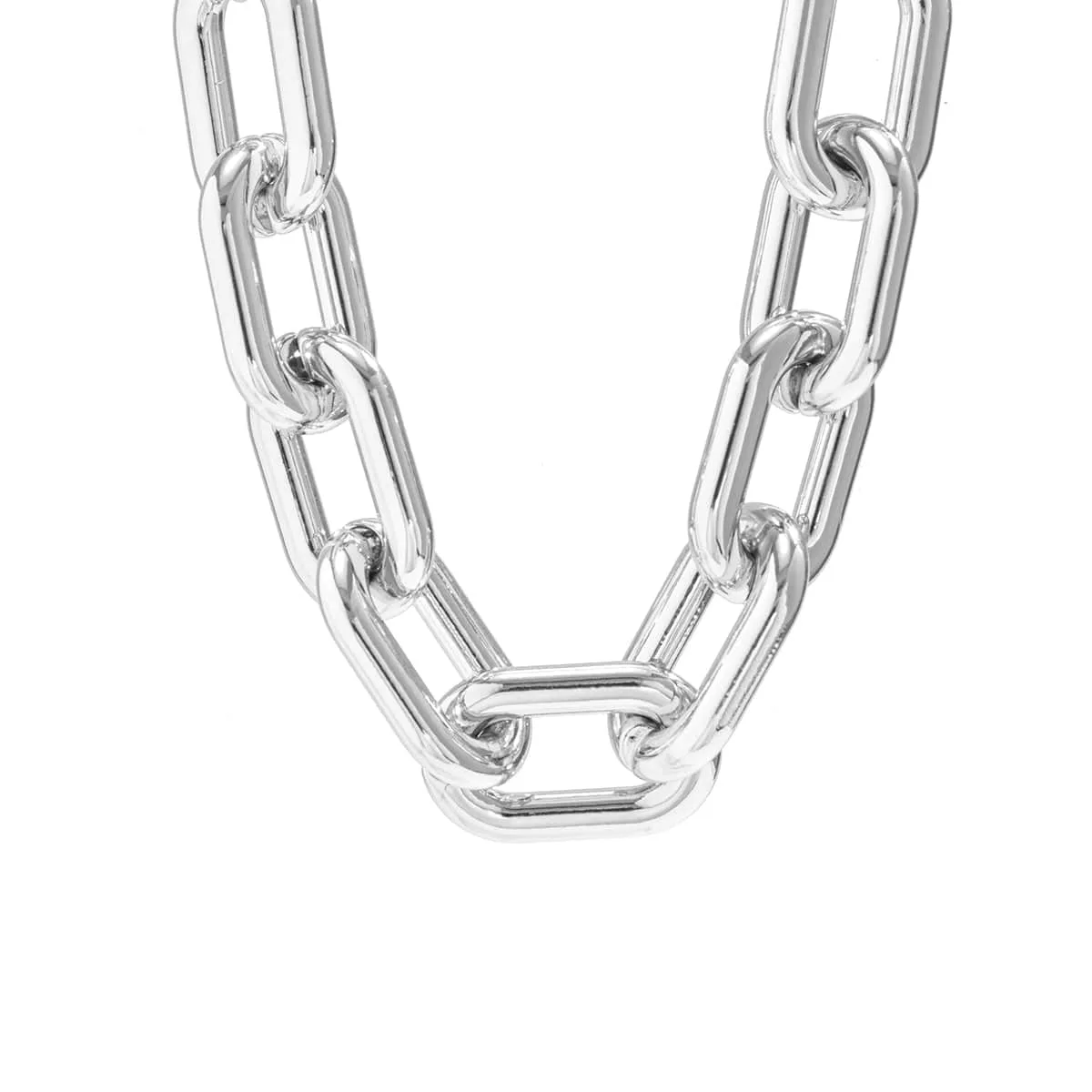 Hip Hop Gold Silver Plated Cable Chain Choker Necklace