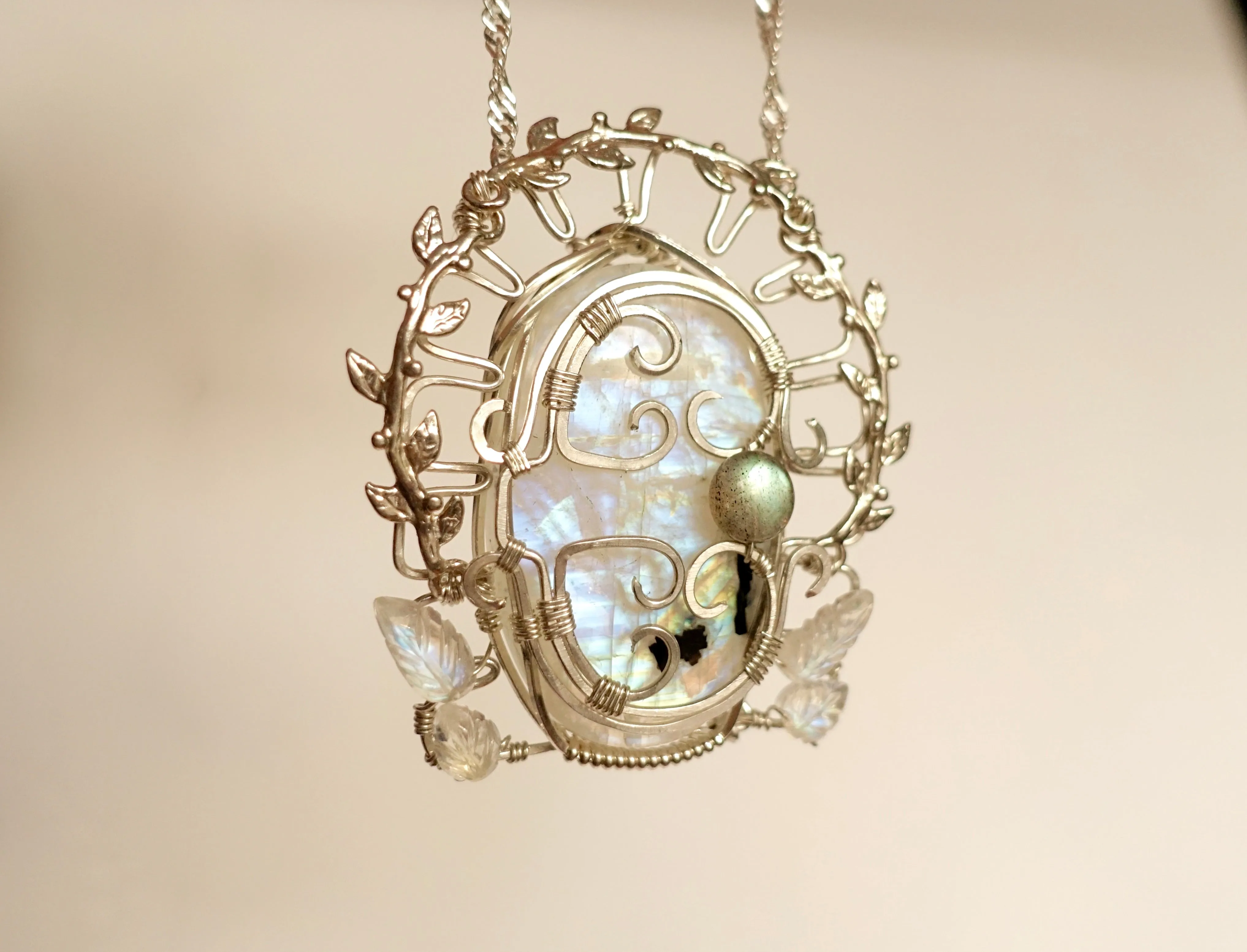 Hobbit Door with Moonstone in Silver