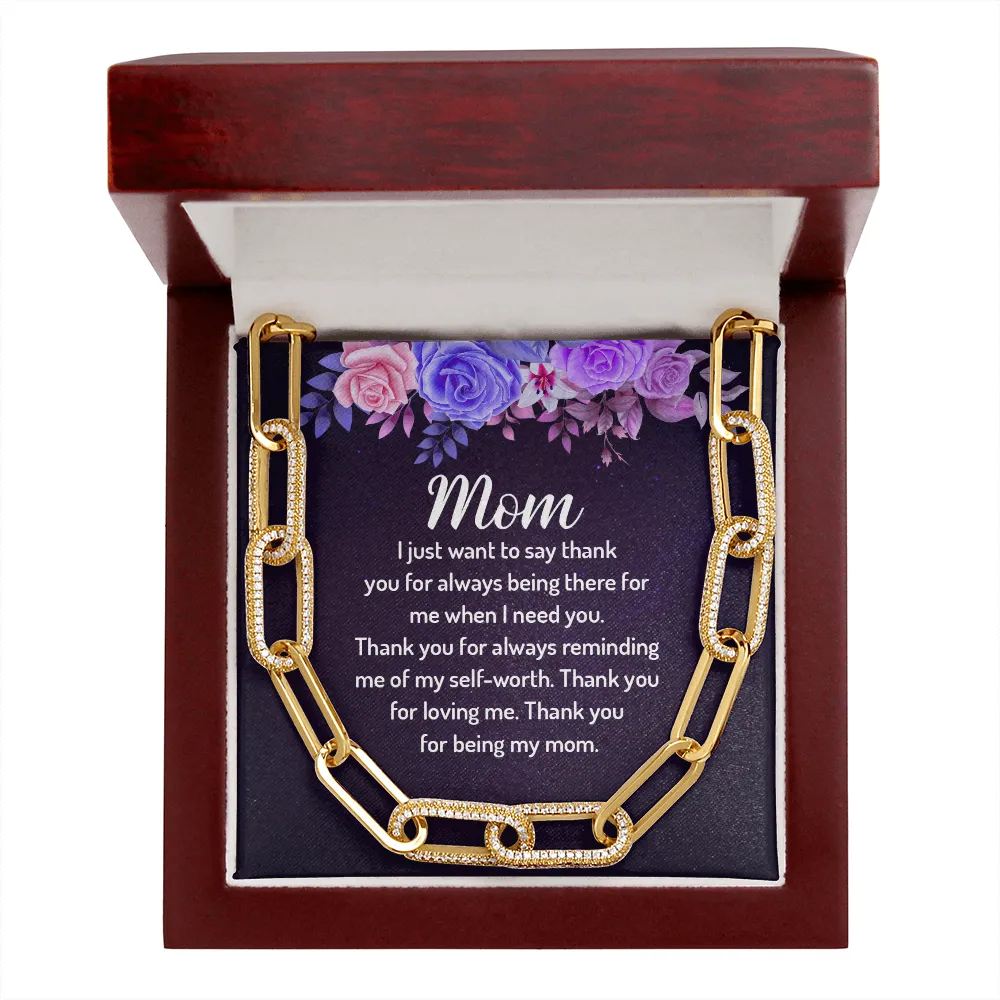 I just want to say thank you-Forever Linked Necklace for Mom