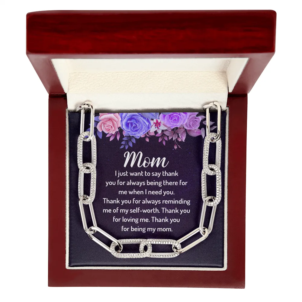 I just want to say thank you-Forever Linked Necklace for Mom