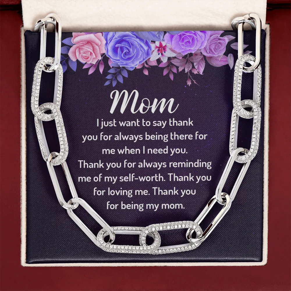 I just want to say thank you-Forever Linked Necklace for Mom