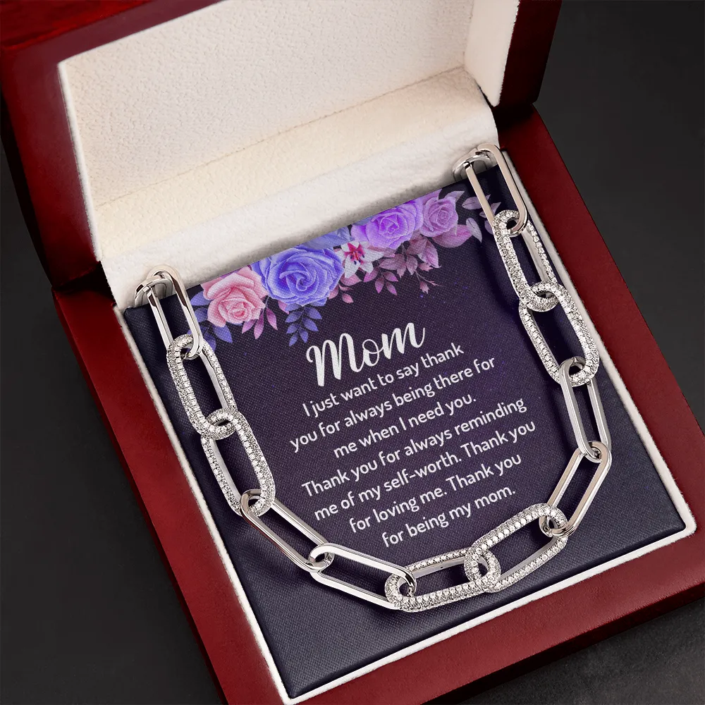 I just want to say thank you-Forever Linked Necklace for Mom