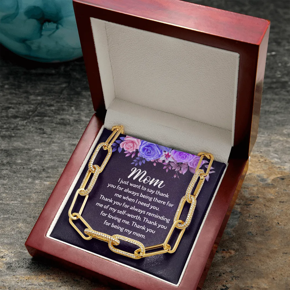 I just want to say thank you-Forever Linked Necklace for Mom