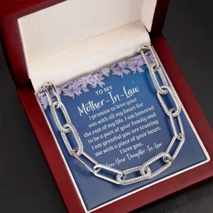 I promise to love your son-Forever Linked Necklace for Mother In Law