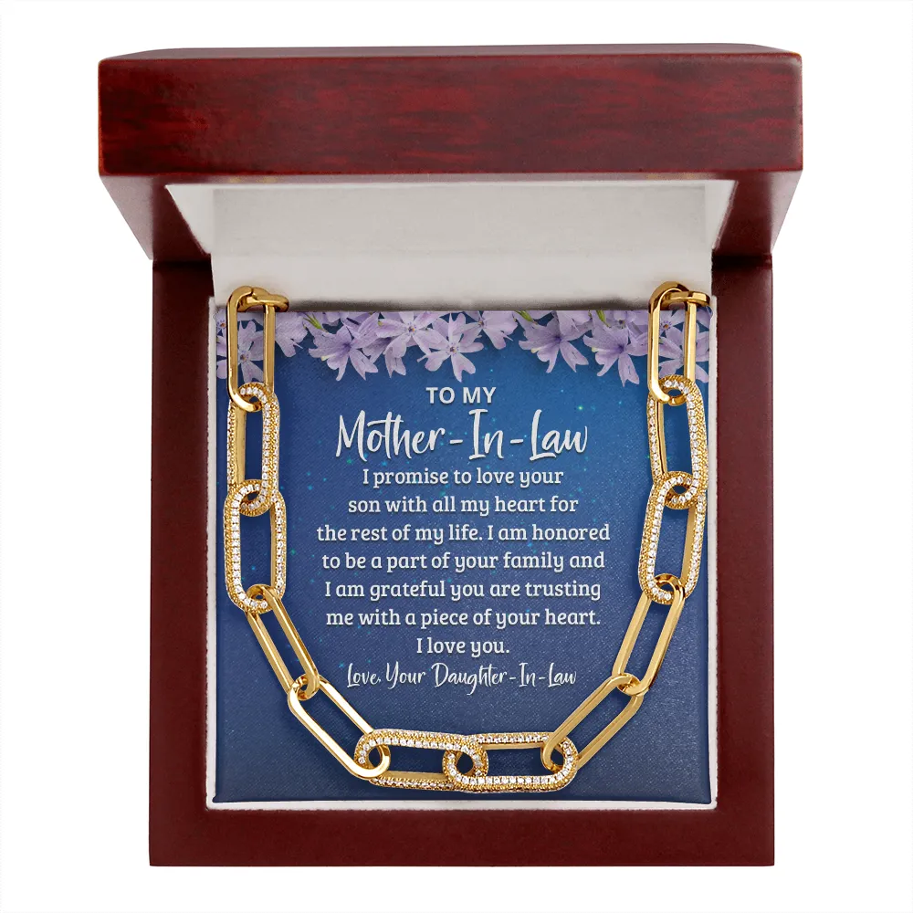 I promise to love your son-Forever Linked Necklace for Mother In Law