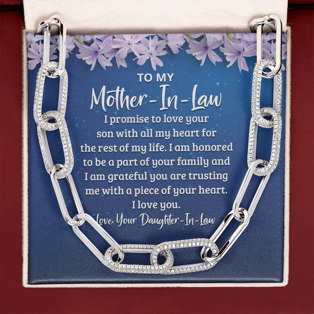 I promise to love your son-Forever Linked Necklace for Mother In Law