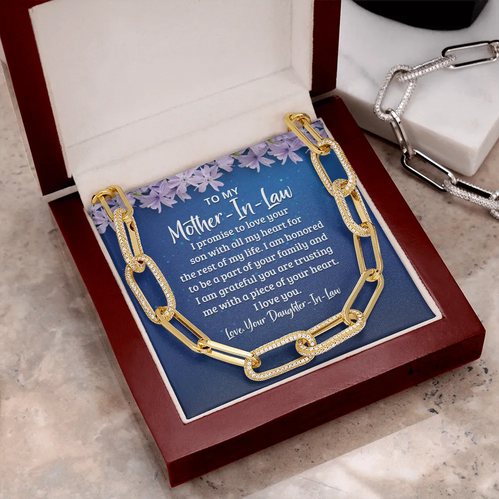 I promise to love your son-Forever Linked Necklace for Mother In Law