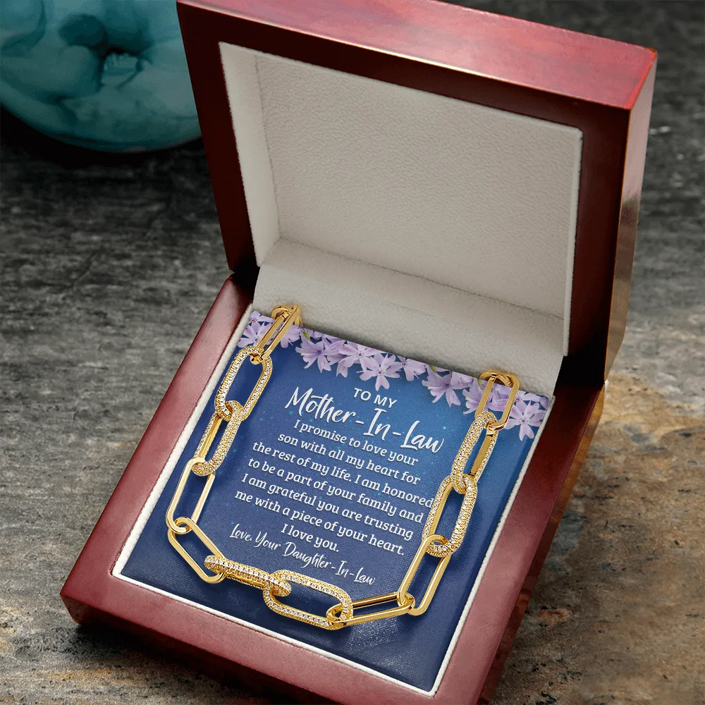 I promise to love your son-Forever Linked Necklace for Mother In Law
