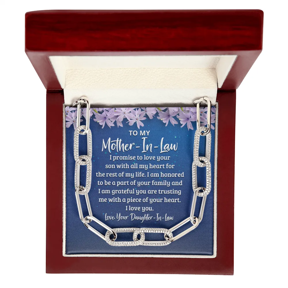 I promise to love your son-Forever Linked Necklace for Mother In Law
