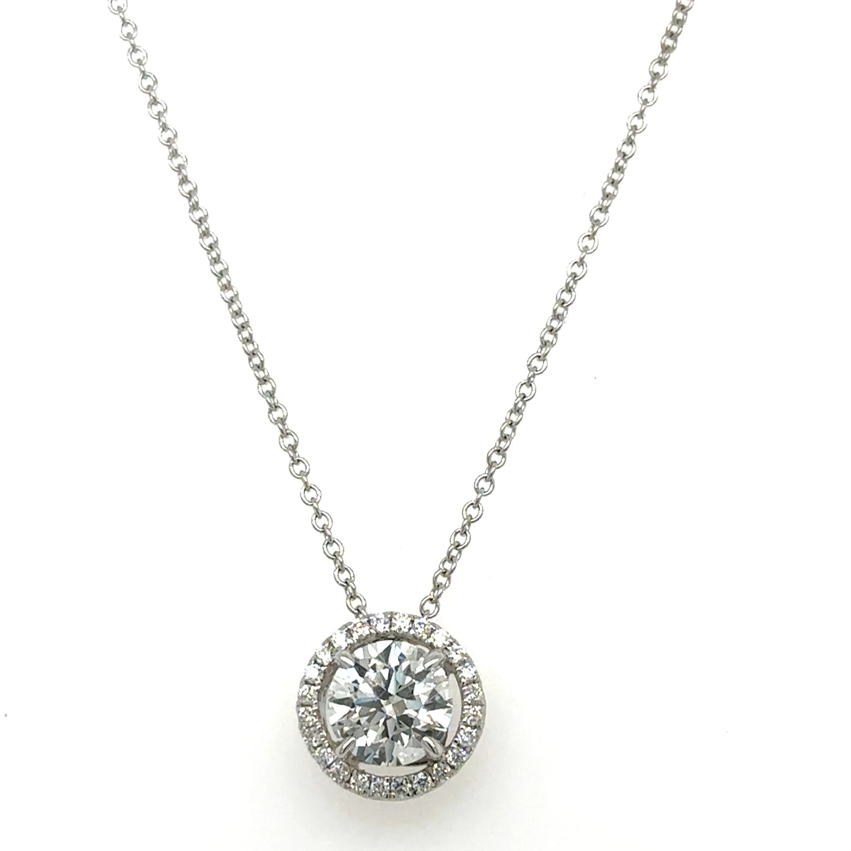 IGI Certified 1.01ct tw Lab Diamond Solitaire Pendant Necklace