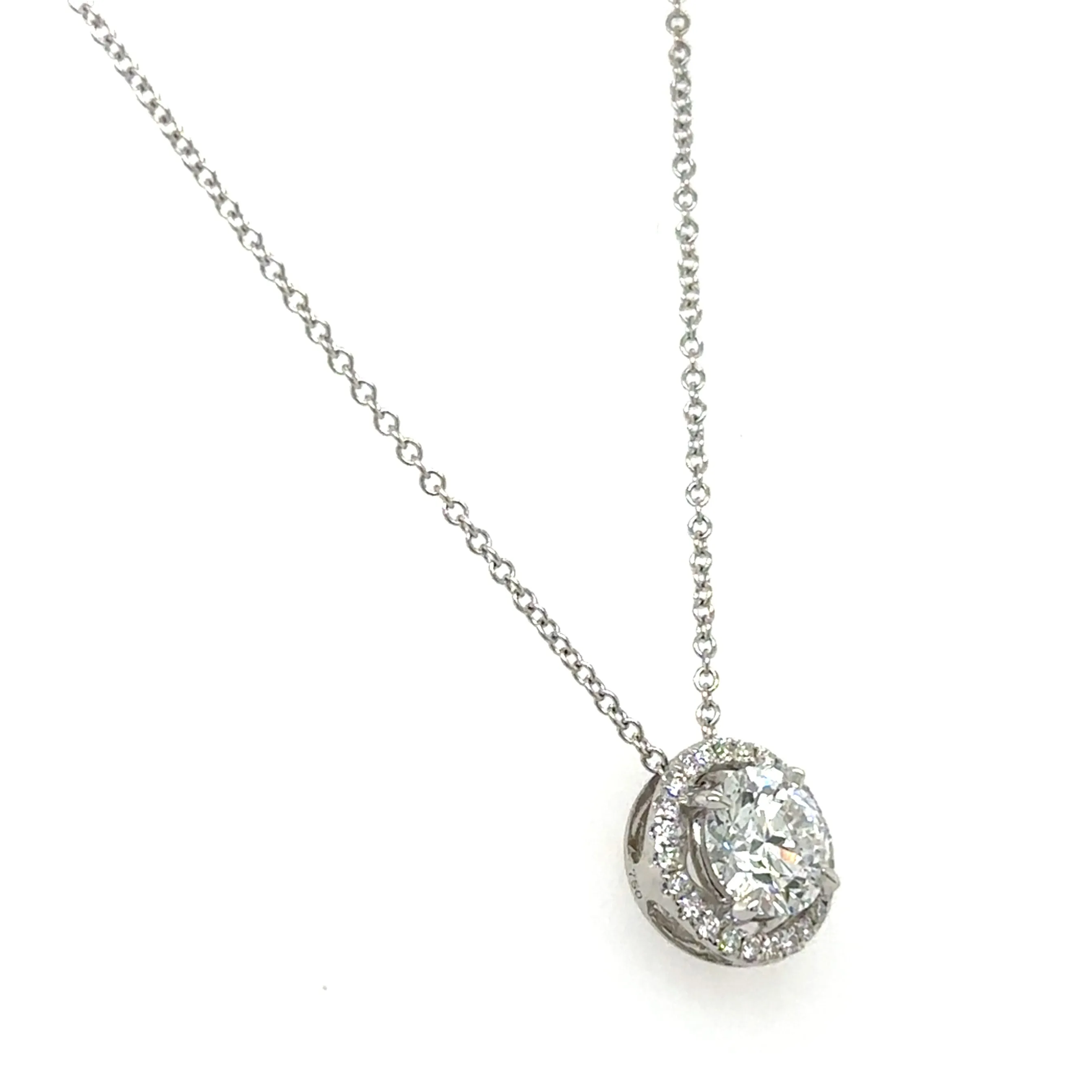IGI Certified 1.01ct tw Lab Diamond Solitaire Pendant Necklace