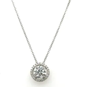 IGI Certified 1.01ct tw Lab Diamond Solitaire Pendant Necklace