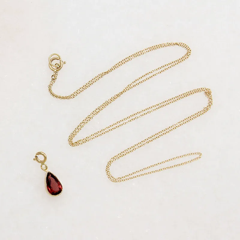 Intense Pink Tourmaline on 14k Gold Chain by Ancient Influences