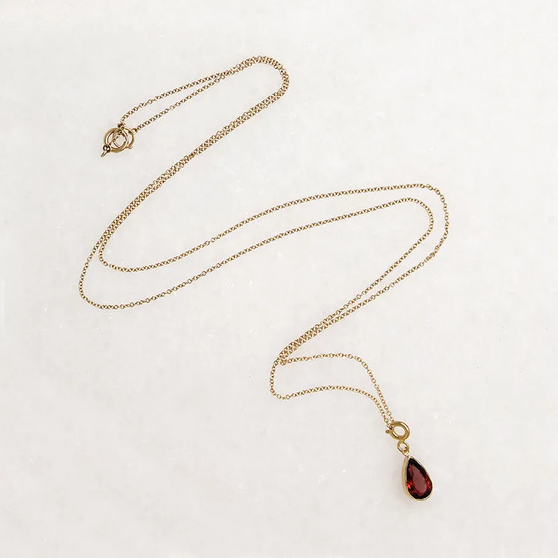 Intense Pink Tourmaline on 14k Gold Chain by Ancient Influences