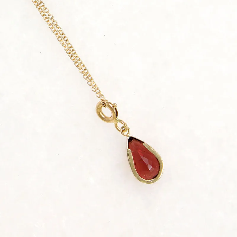 Intense Pink Tourmaline on 14k Gold Chain by Ancient Influences