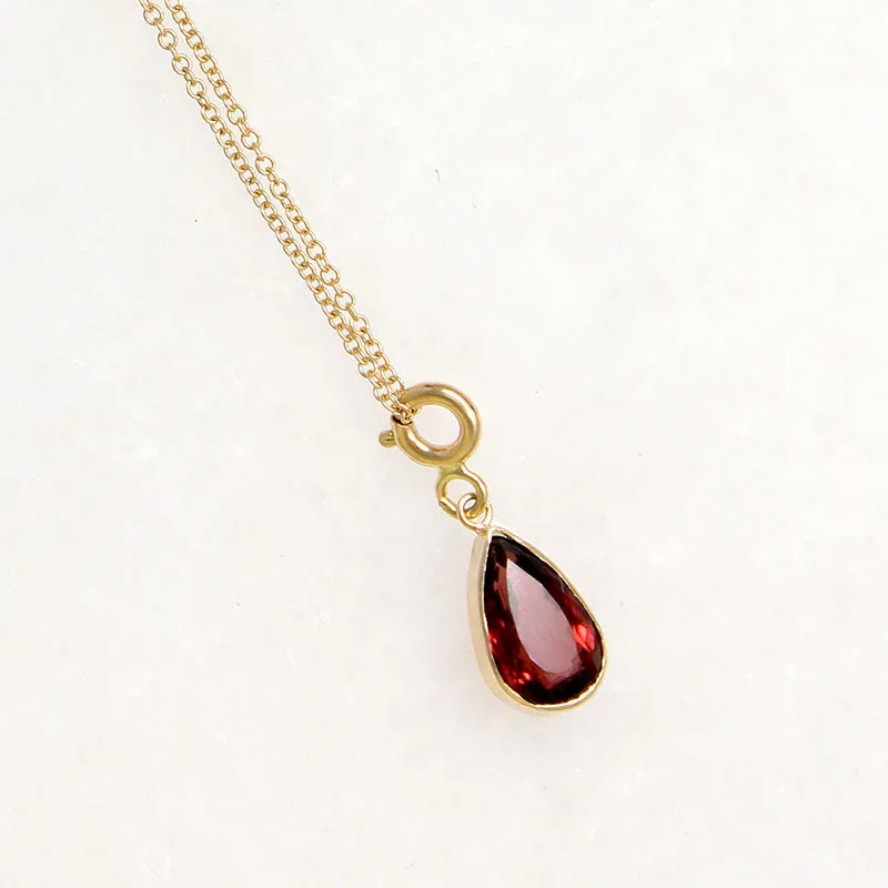 Intense Pink Tourmaline on 14k Gold Chain by Ancient Influences