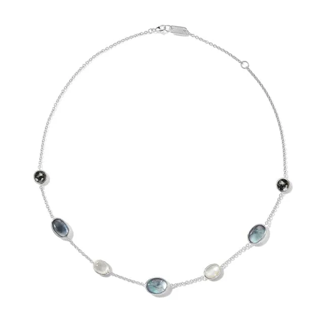 Ippolita Silver Rock Candy Blu Notte Station Necklace