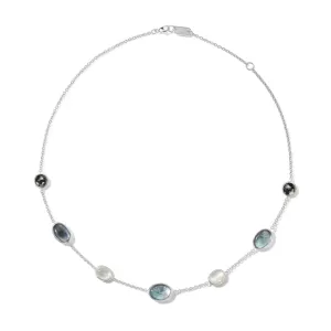 Ippolita Silver Rock Candy Blu Notte Station Necklace