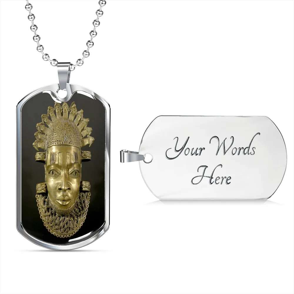 Iyoba African Dog Tag Necklace