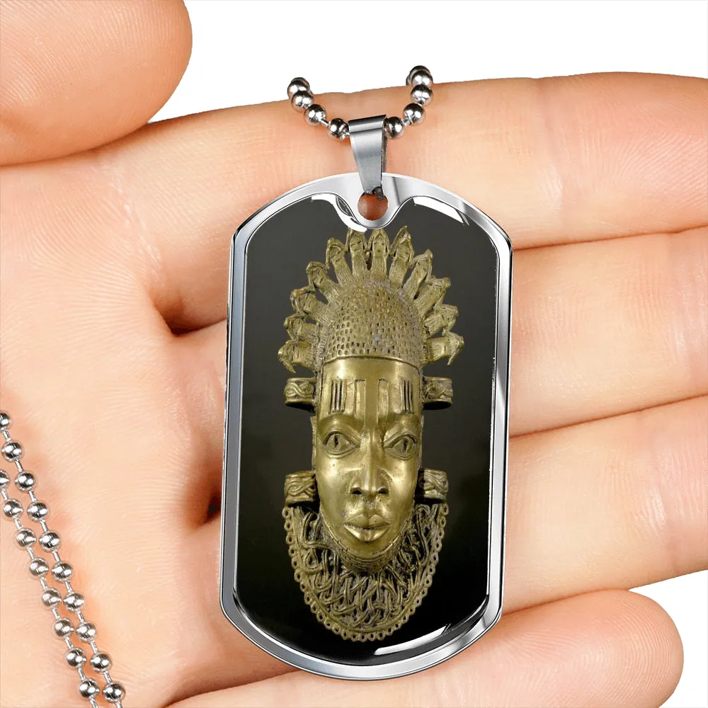 Iyoba African Dog Tag Necklace