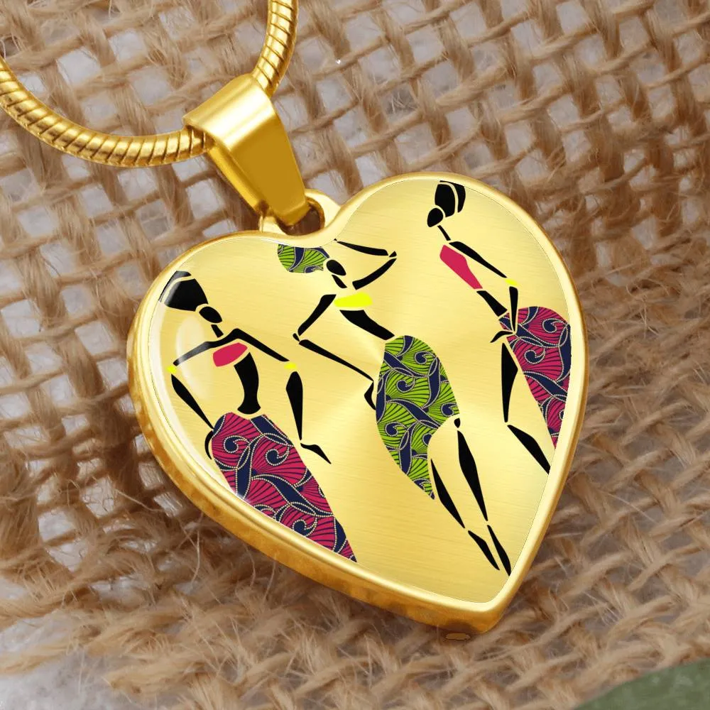 Jazz  African Print Ladies Necklace