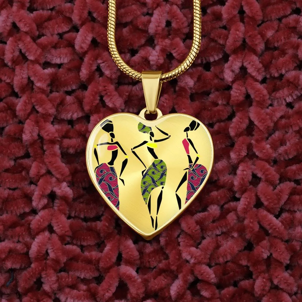 Jazz  African Print Ladies Necklace
