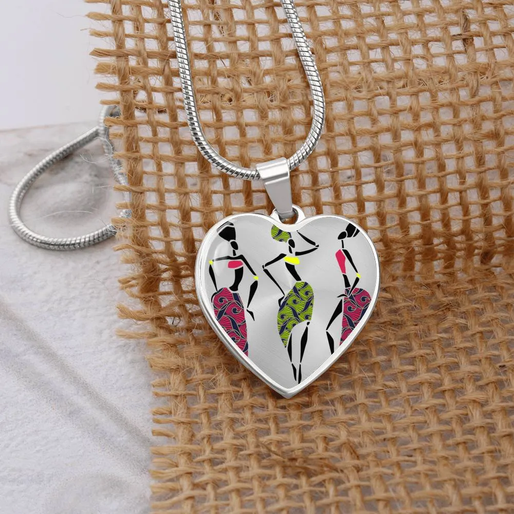Jazz  African Print Ladies Necklace