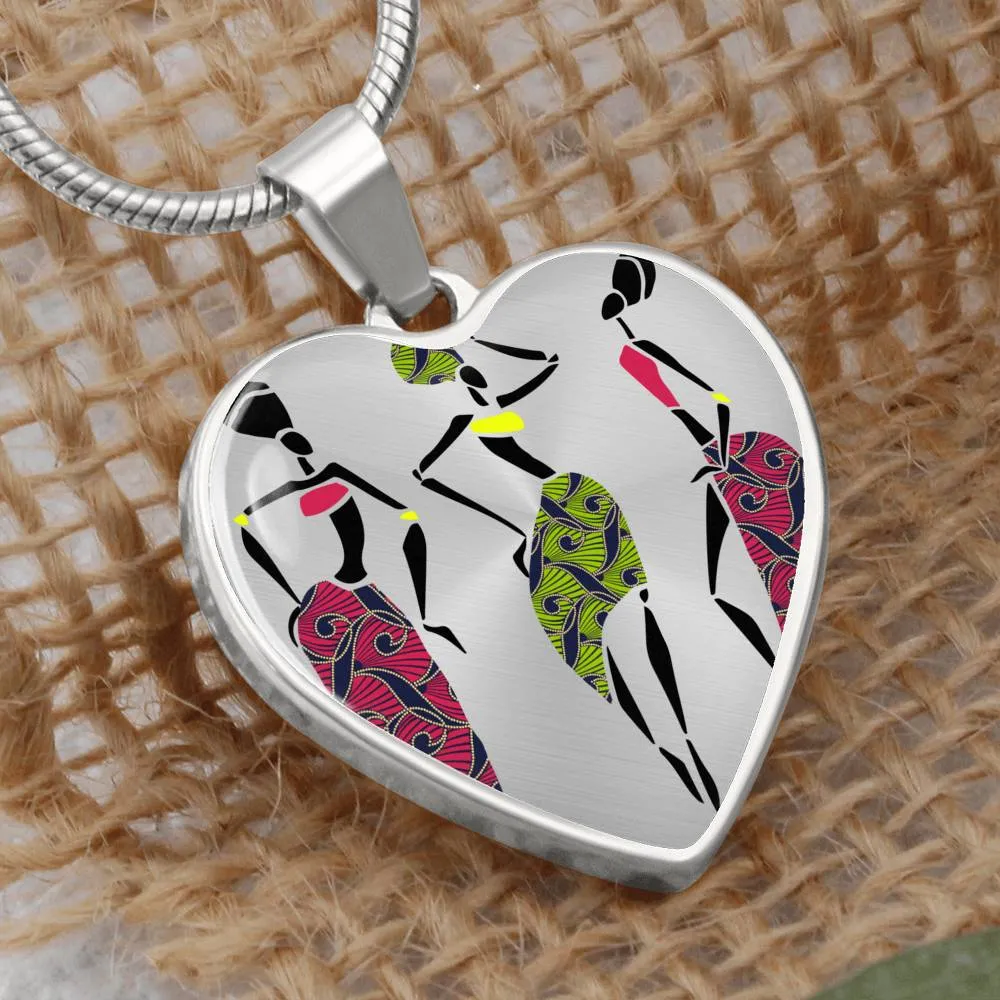 Jazz  African Print Ladies Necklace