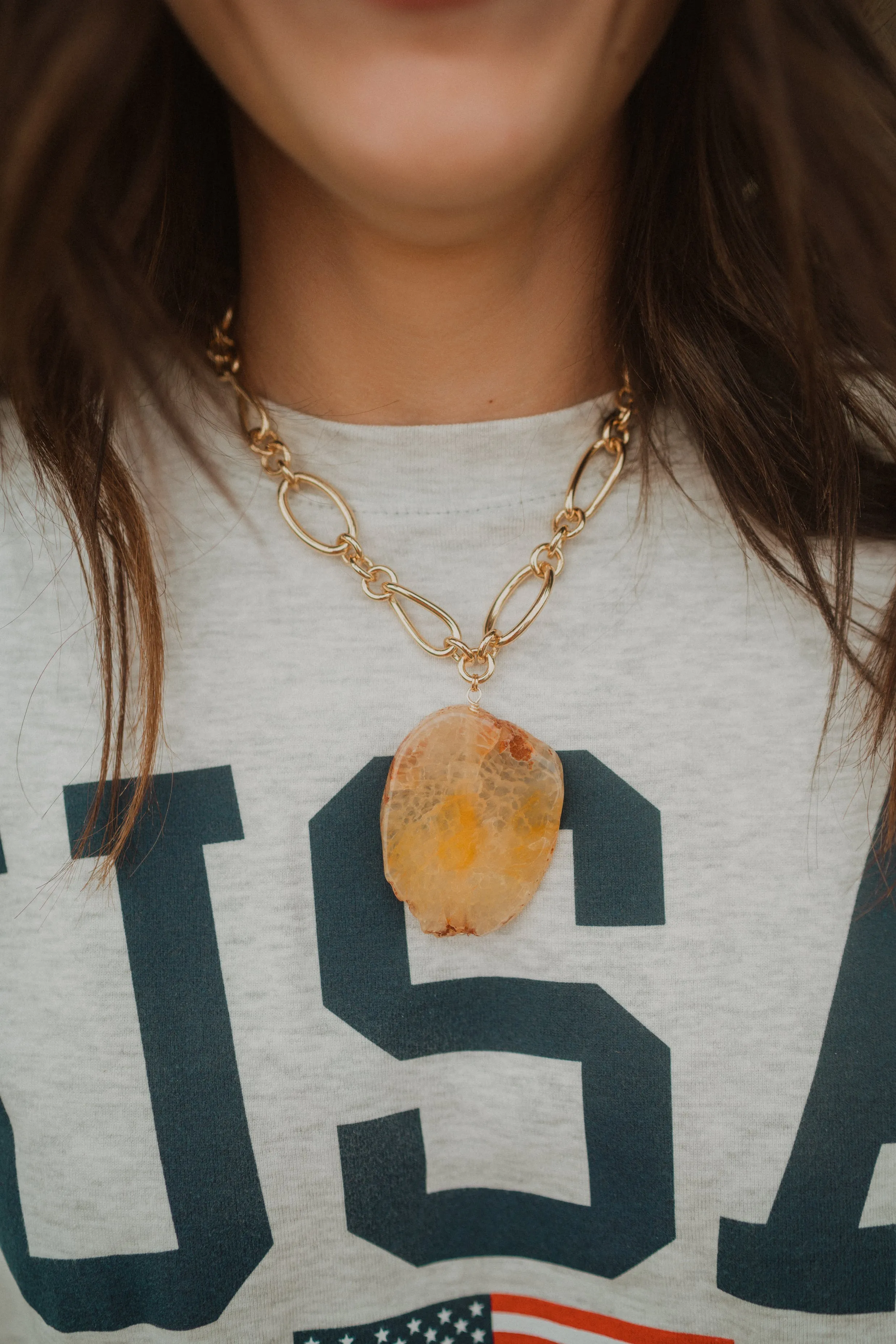 Kaley Necklace | Orange - FINAL SALE