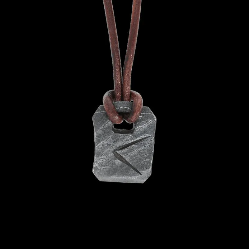 Kenaz Rune Forged Pendant