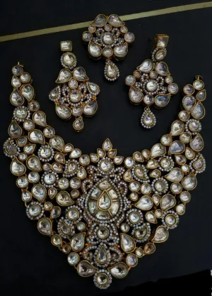 Kundan Silver Stones Jewellery Set #J4240