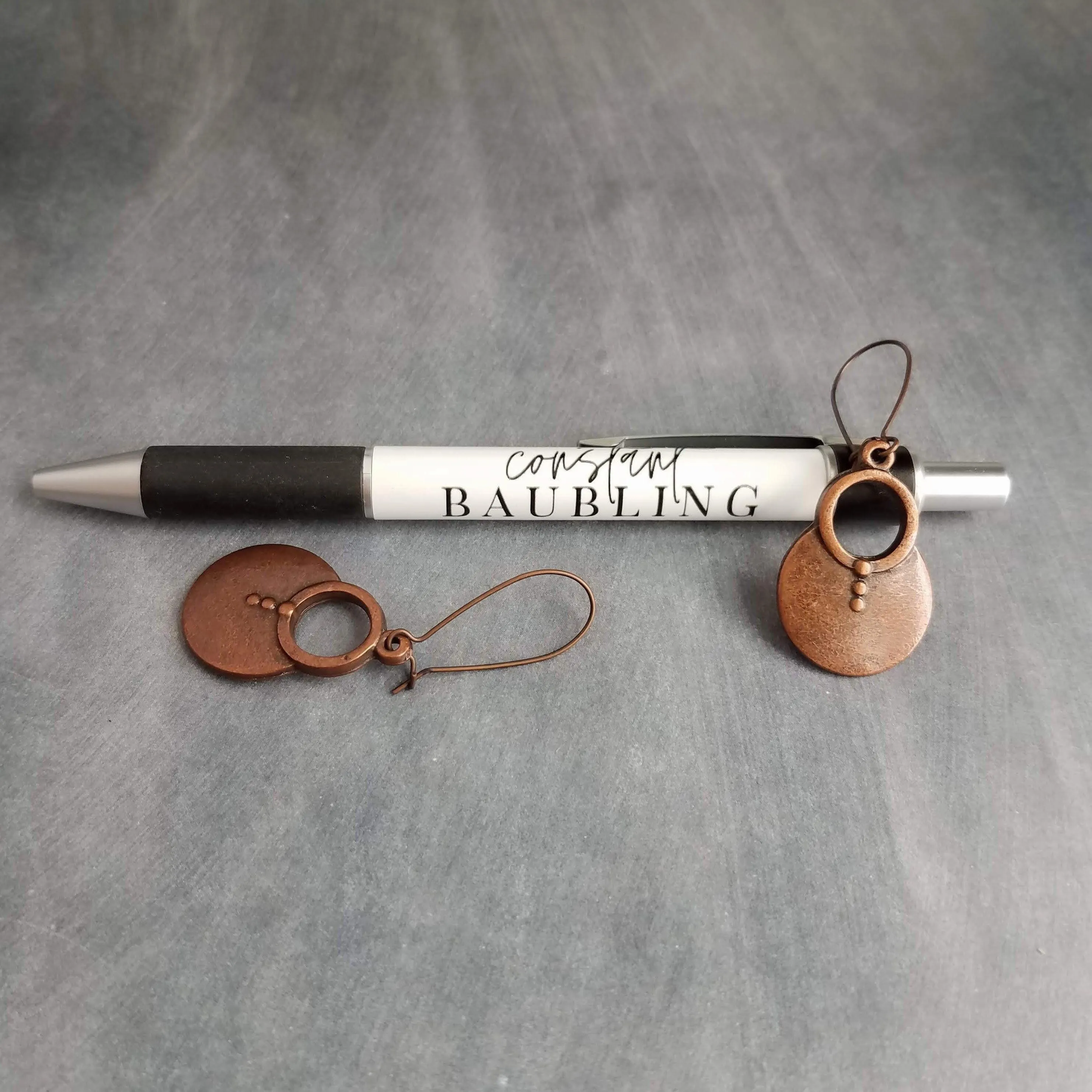 Large Copper Dangle Earrings, oxidized copper earrings, rustic earrings, antique copper earrings, copper boho earring, round, kidney hook