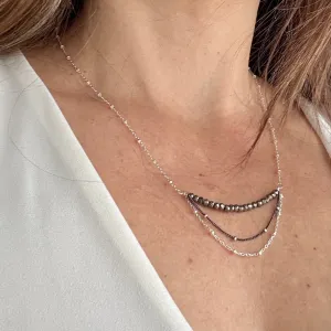 Layered Pyrite Necklace