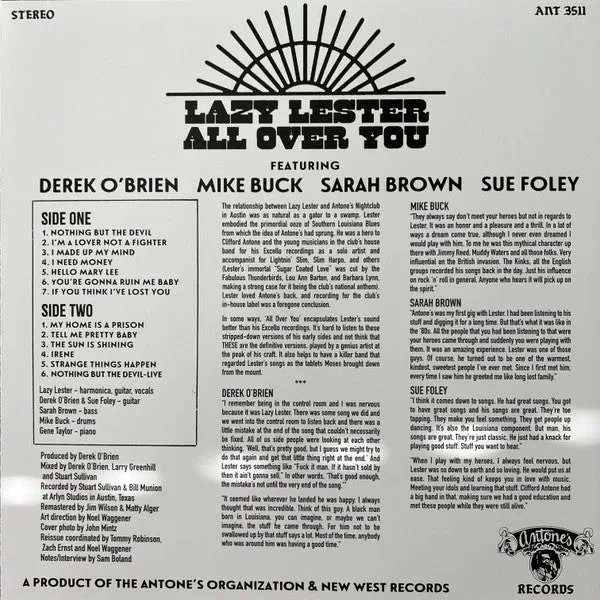 Lazy Lester – All Over You [Splatter Vinyl] – New LP