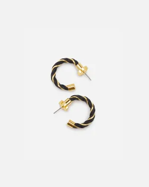 LEATHER TWIST EARRINGS