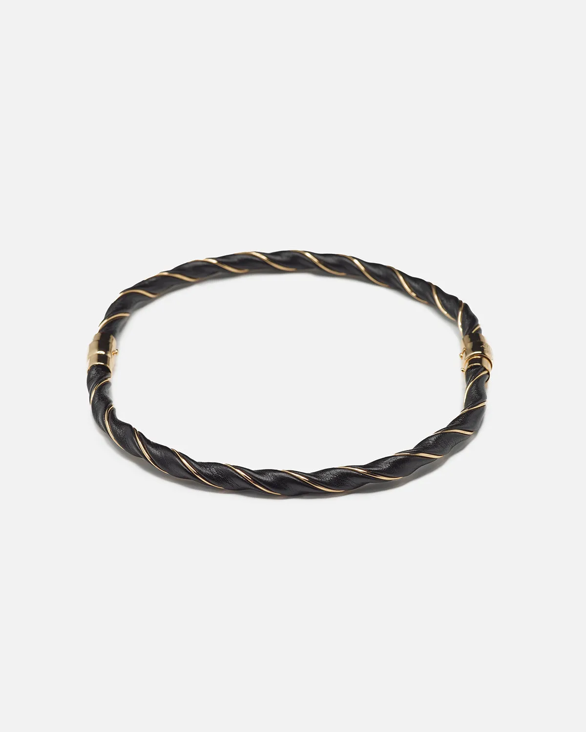 LEATHER TWIST NECKLACE