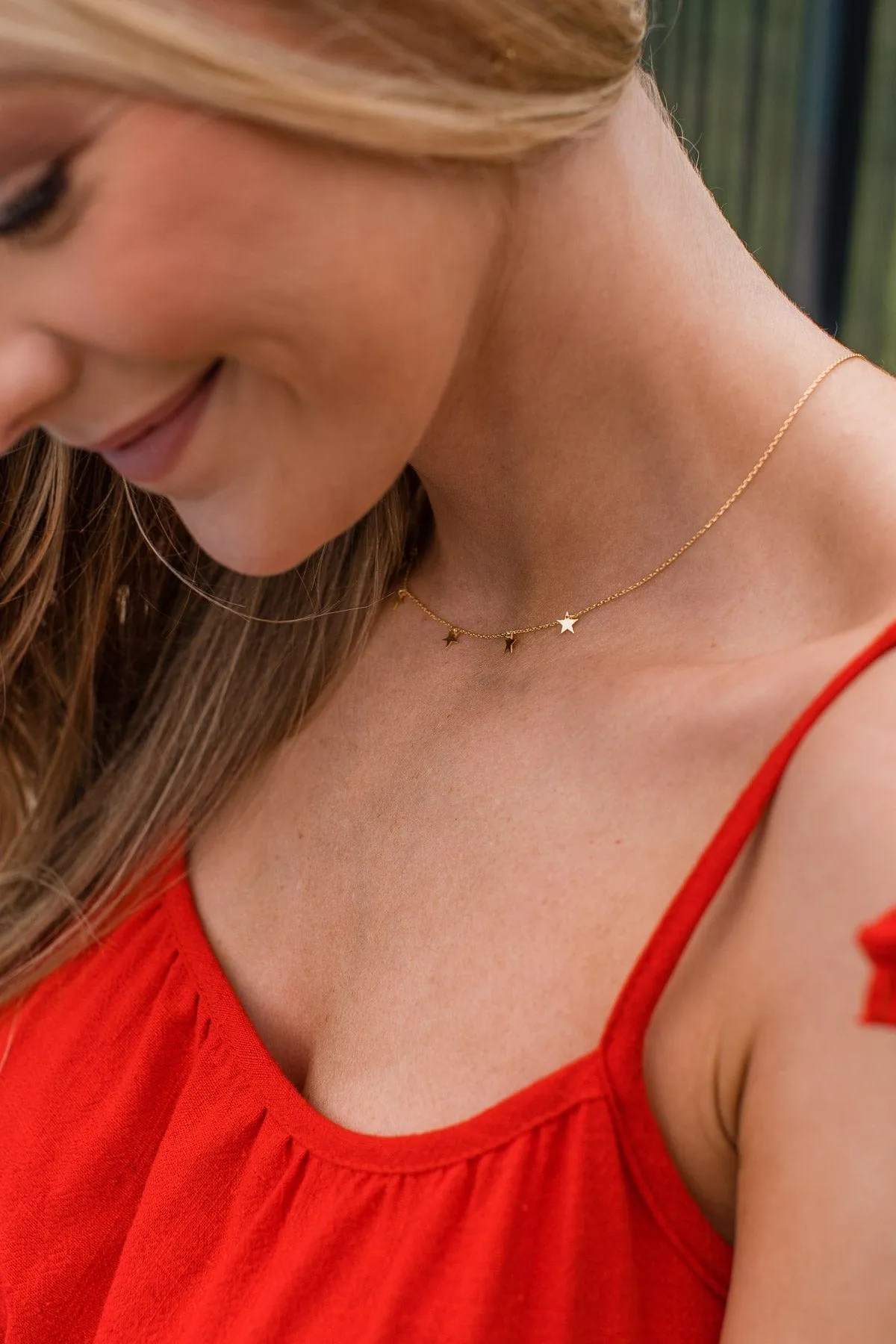 Let's Go Stargazing Chain Necklace- Gold