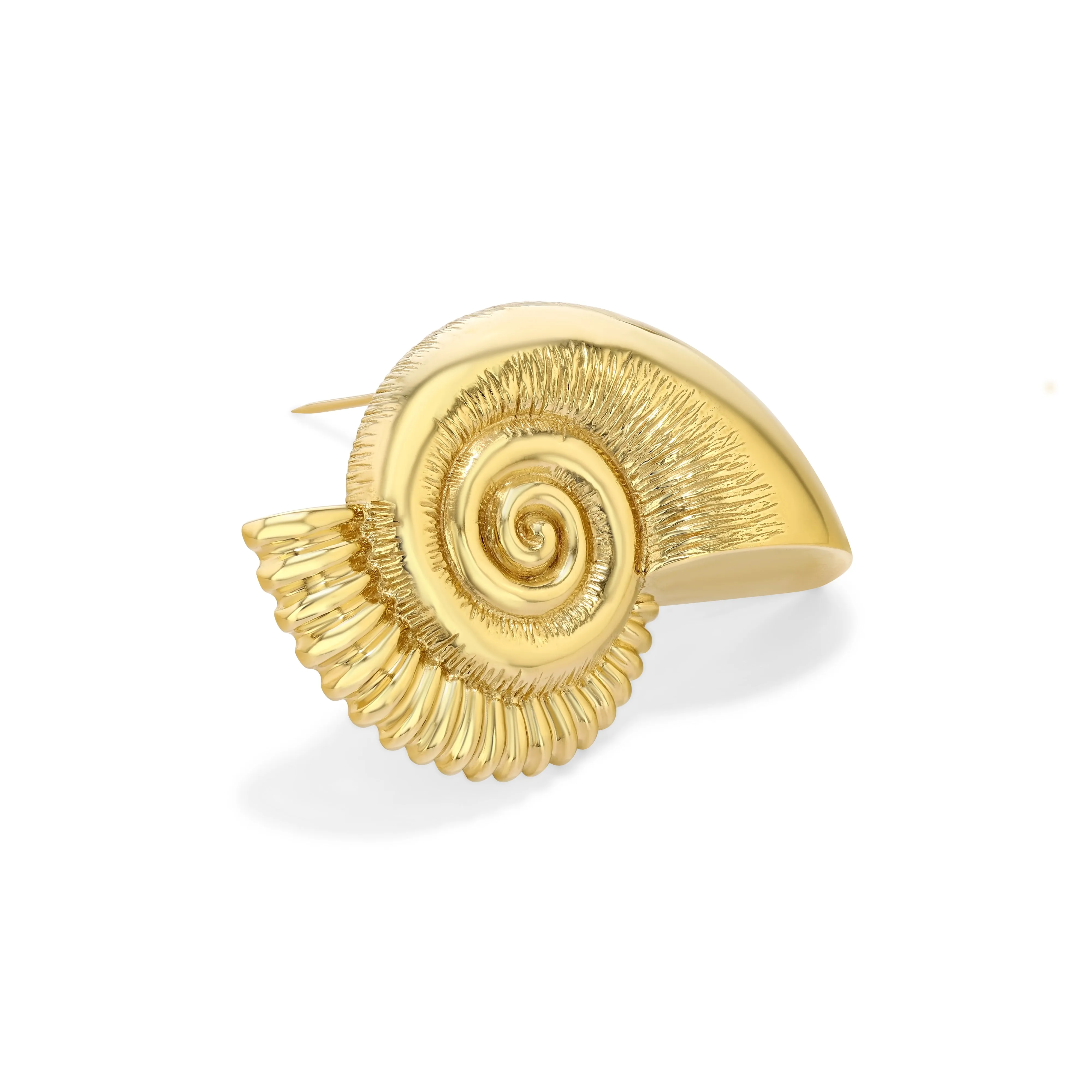 Luminesce Shell Necklace/Brooch in Gold Vermeil