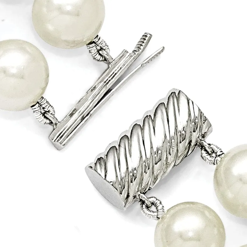 Majestik White Shell Pearl Necklace
