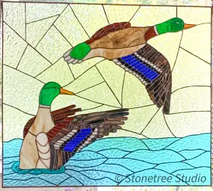 Mallard Stained Glass Panel