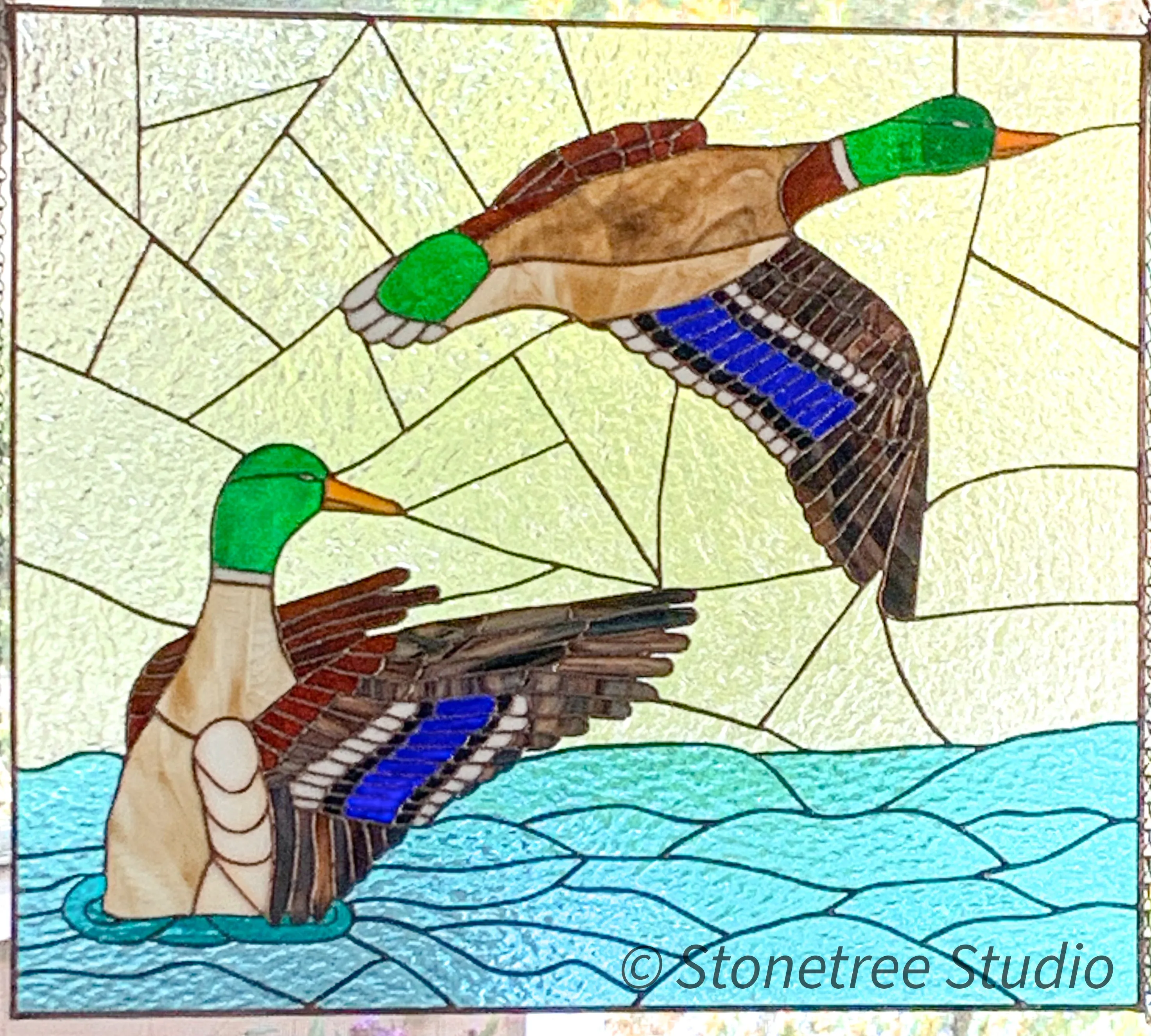 Mallard Stained Glass Panel