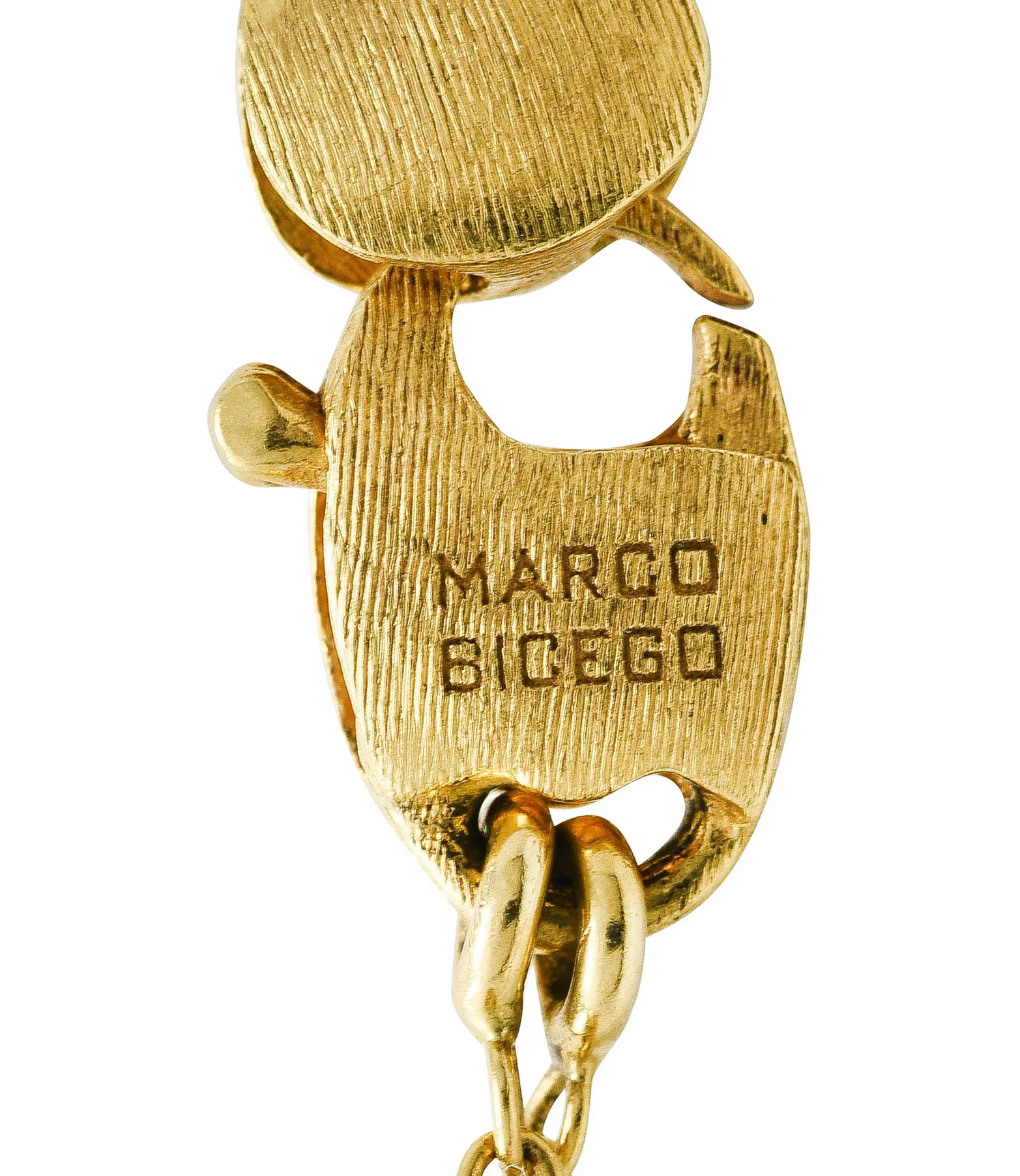 Marco Bicego Contemporary Multi-Gem Diamond 18 Karat Two-Tone Gold Paradise Lariate Tassel Necklace