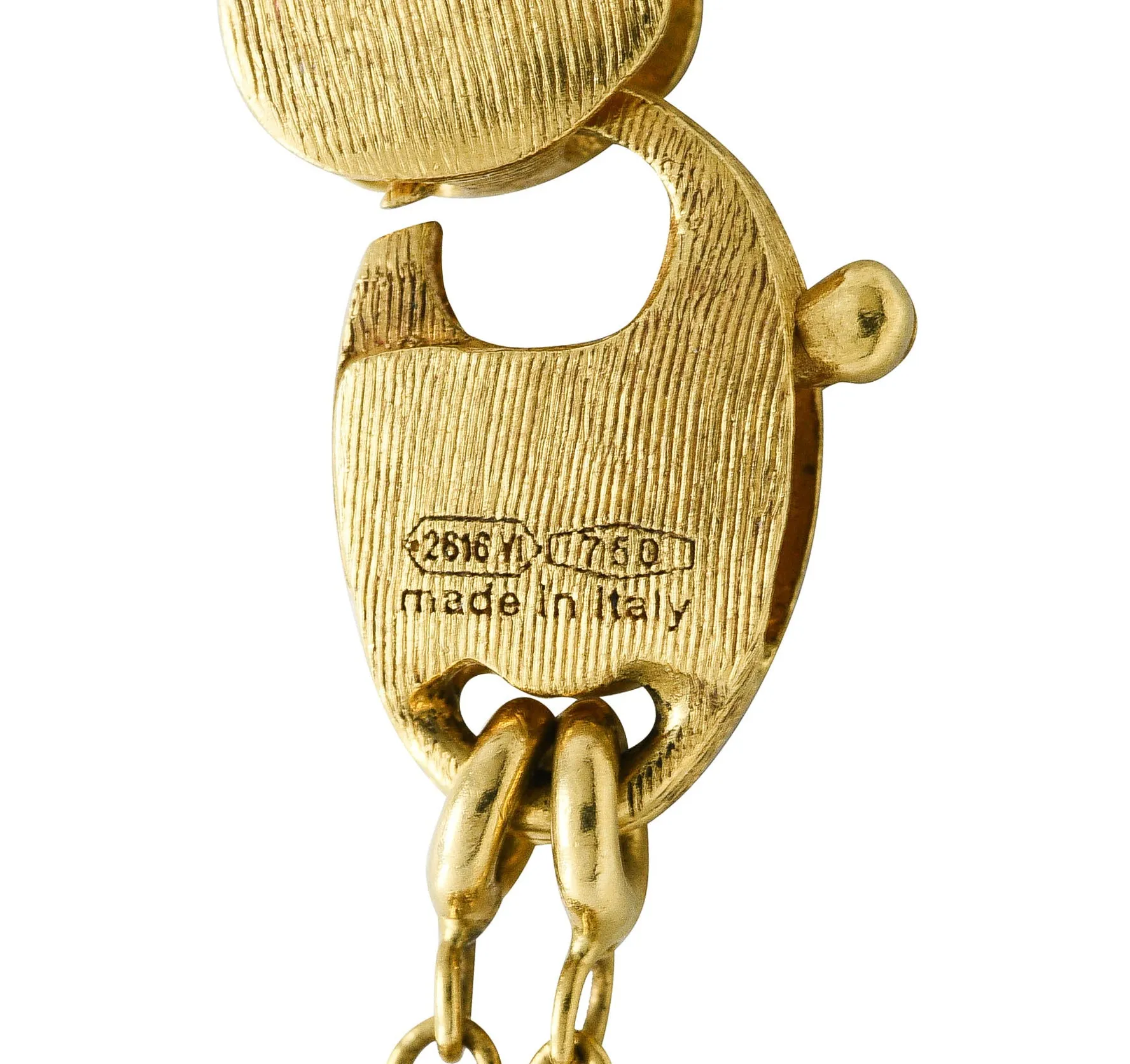 Marco Bicego Contemporary Multi-Gem Diamond 18 Karat Two-Tone Gold Paradise Lariate Tassel Necklace