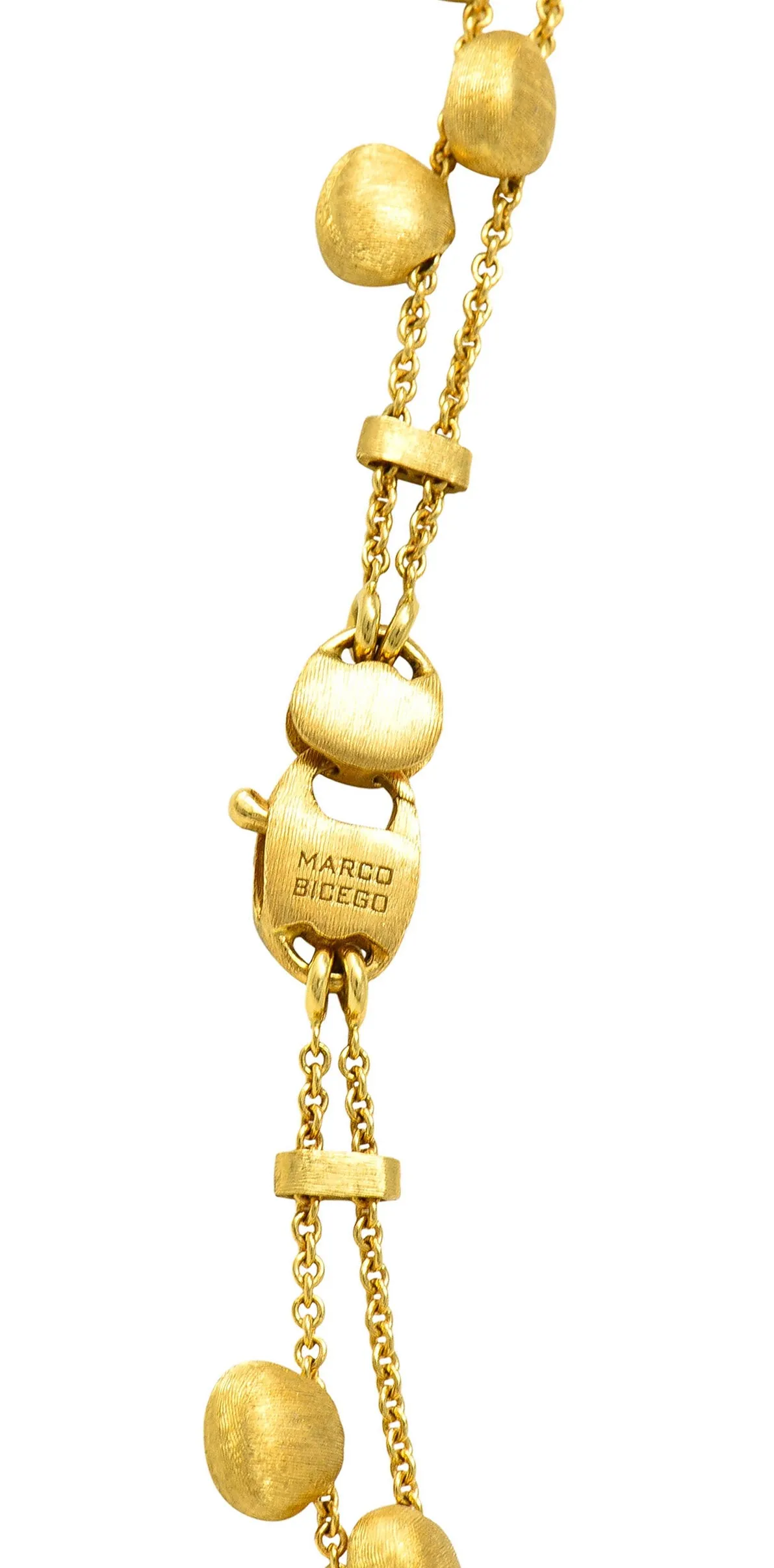 Marco Bicego Multi-Gem Diamond 18 Karat Gold Confetti Tassel Necklace