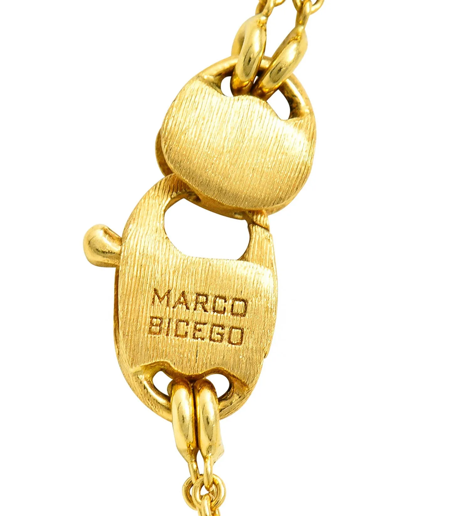 Marco Bicego Multi-Gem Diamond 18 Karat Gold Confetti Tassel Necklace