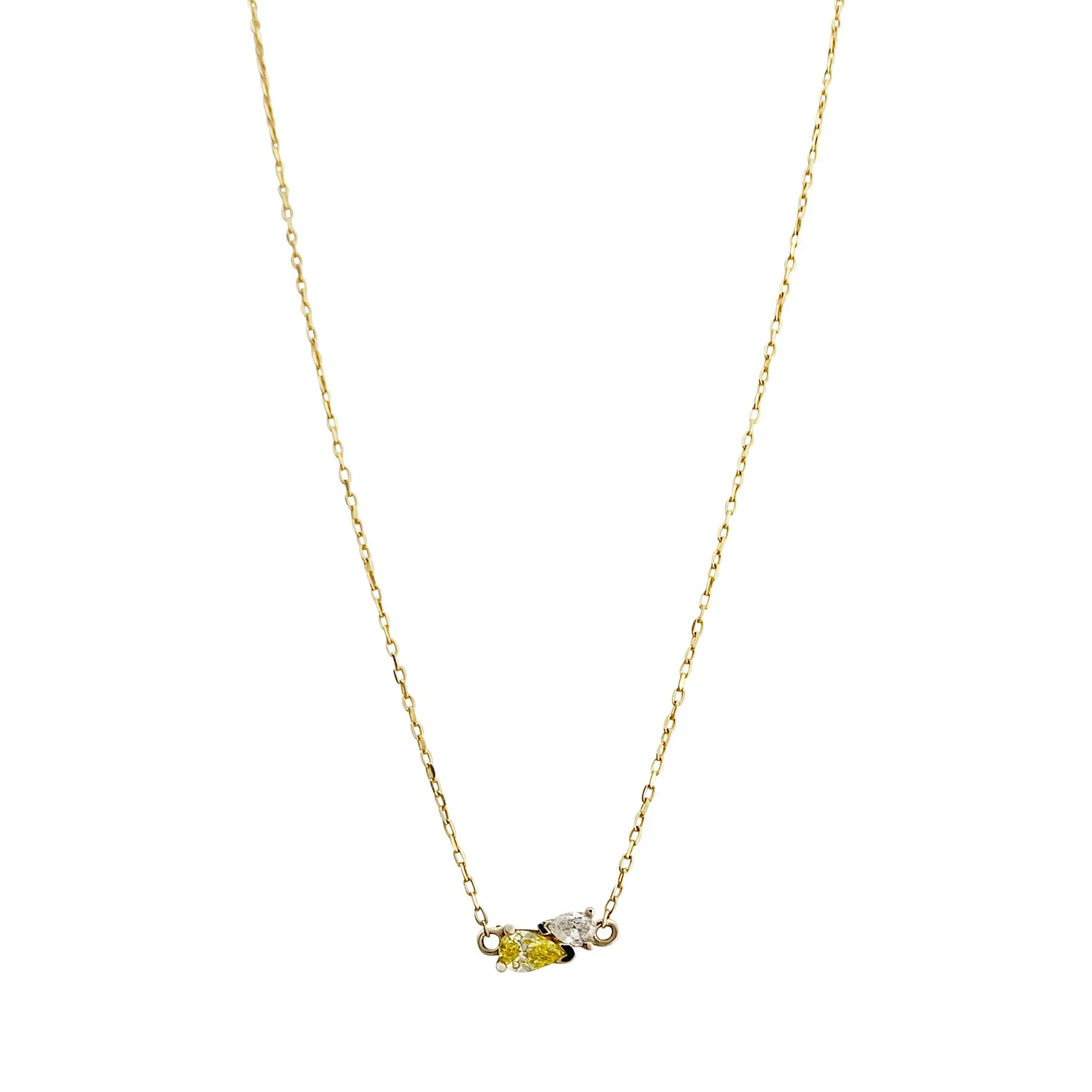Me and You Canary Gold Necklace