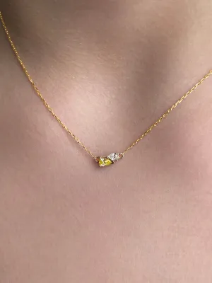Me and You Canary Gold Necklace