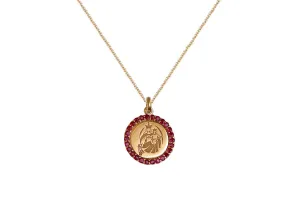 Medal Our Lady of Mount Carmen | Virgen del Carmen Gold & Ruby